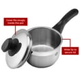thumbnail image 4 of YBM Home 18/10 Tri-Ply Stainless Steel Pots and Pans 13 Pieces, Dishwasher safe, Black, 4 of 4