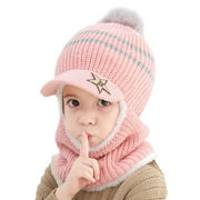 ABIACC Boys Girls Kids Toddler Ski Face Mask Balaclava Peaked Knitted Beanie Scarf Hood Bandana Multifunction Warmer Cap Hat