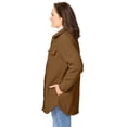 thumbnail image 3 of Woman Within Plus Size Berber Shirt Jacket Long Oversized Fuzzy Fleece Shacket, 3 of 5