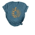thumbnail image 2 of DondPO Tshirts Shirts for Women Short Sleeve Shirts Womens Fall T Shirts Funny Short Sleeve Graphic Tees Tops Womens Tops Summer Tops for Women Navy 3XL, 2 of 7