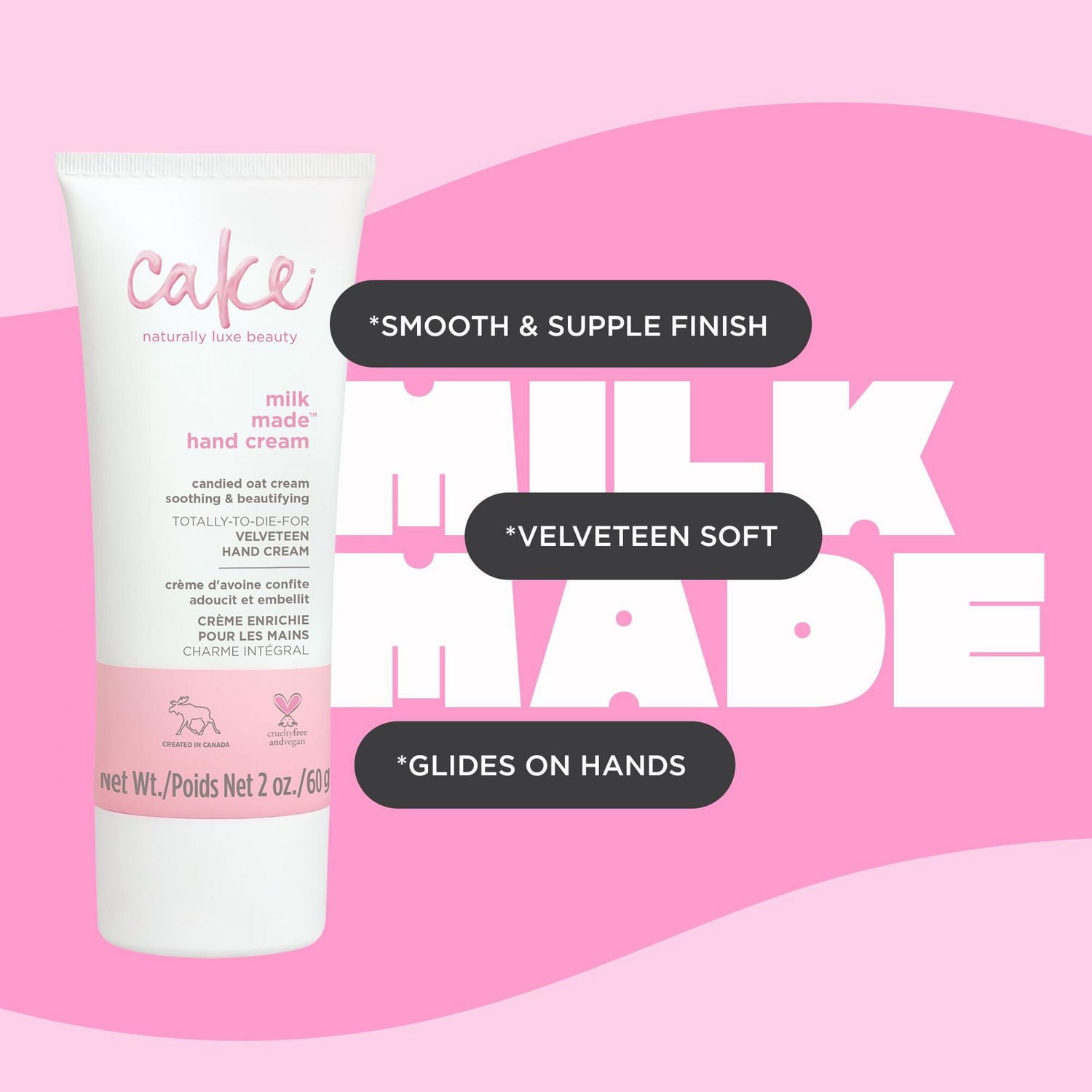 Cake Beauty Milk Made Crème Enrichie Pour Les Mains 60 mL