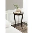 thumbnail image 2 of Kate and Laurel Mariona Traditional Round Mango Wood Side Table, 16 x 16 x 24, Dark Brown, Vintage Circle End Table with Classic Curved Legs for Living Room Home Decor or Bedroom Nightstand Decor, 2 of 9