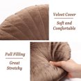 thumbnail image 2 of 18-Inch Round Velvet Throw Pillow for Home Decorative Couch (Coffee), 2 of 7
