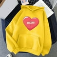 thumbnail image 1 of Meichang Sweatshirts Graphiques Cœur pour Femmes Imprimé Amusant Tendance Pull Ample Manches Longues avec Poche, 1 of 4