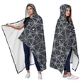 thumbnail image 2 of Wearable Blanket,Spider Web Halloween Pattern Hooded Wearable Flannel Blanket for Adults & Teens,Winter Poncho Shawl Wrap Cape Cozy Anti-Pill,50"x60", 2 of 5