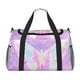 thumbnail image 1 of Fotbe Purple Sparkling Butterfly Bolsa de Viaje con Estampado, Bolsa de Fin de Semana para Mujer con Compartimento para Zapatos, Bolsa de Gimnasio con Bolsillo Húmedo, 1 of 7