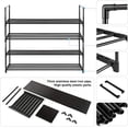 thumbnail image 4 of Stanz (TM) 4-Tier Shoe Rack, Shoe Tower Shelf Entryway Cabinet Storage Organizer, Black, 4 of 4