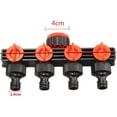thumbnail image 5 of Grifo Y Selector 4 válvulas de salida, distribuidor de 4 vías conector de grifo divisor de manguera para flujo de agua ajustable y bloqueable, riego de jardín TUNC Sencillez, 5 of 5