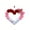 Red, variant on 1PC 11.02Inch Valentine's Day Heart Wreath - Romantic Heart Shape Wreath with Plush Pom Pom Balls,Artificial Floral Wedding Garland for Front Door Decor, Indoor Outdoor Wall Window Home Decorations