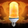 thumbnail image 3 of Bombilla de llama LED, diseño elevado de bombilla decorativa de fuego de bombilla decorativa de llama LED E27 360°, 3 of 5