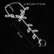 thumbnail image 4 of Pulseras de anillo de hoja de boda, tobillera de plata, pulsera con correa de mano, anillos para dedo, accesorios de mano para mujeres y niñas JM, 4 of 5