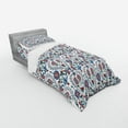 thumbnail image 2 of Ambesonne Ethnic Bedding Set 3 Pcs, Old Floral Leaf Ornament, Twin XL, Maroon Teal, 2 of 2