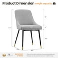 thumbnail image 2 of COLAMY Modern Upholstered Dining Chairs Set of 2 Kitchen Side Chair with Metal Legs Beige, 2 of 13
