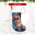 thumbnail image 4 of Salouo Blue Dinosaur Print Christmas Stockings,Large Xmas Stocking Set of 1 Holiday and Farmhouse Stocking for Christmas Holiday Party Decoration(17.7*11 Inch), 4 of 7