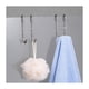 thumbnail image 2 of Ganchos dobles en S de acero inoxidable para baño y cocina, colgadores de toallas sin perforación, ganchos para puertas, color plata [2 piezas] - Fácil instalación, capa de goma antideslizante, ideal, 2 of 6