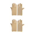 thumbnail image 4 of Bewildely Guantes de Spandex para mujer, accesorios para manos, ropa de Cosplay multifuncional Multicolor para fiesta de noche, Beige Beige 2Conjunto, 4 of 6