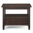 thumbnail image 4 of Warm Shaker Solid Wood 14 inch Wide Transitional Narrow Side Table in Tobacco Brown, 4 of 10