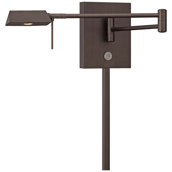 P4318-647-George Kovacs Lighting-George's Reading Room-LED Swing Arm Wall Sconce in Contemporary Style-13.75 Inches Wide by 6.25 Inches Tall-Copper