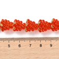 thumbnail image 4 of 1strand Handmade Lampwork Beads Strands Raspberry Orange Red 12.5x12.5mm Hole: 1.4mm about 20pcs/strand 9.84''(25cm), 4 of 4