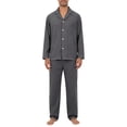 thumbnail image 3 of WULMLEO Mens Two Piece Pajama Sets Fall Solid V Neck Button Down Long Sleeve Tops Wide Leg Palazzo Pants Sleepwear Set Casual Comfort Suit Vacation Loungewear Outfits Gray M, 3 of 10