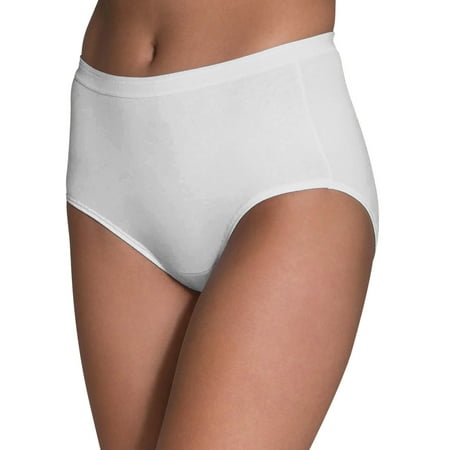 Fruit of the Loom Women's White Cotton Brief Panties - 10 (Best Cotton Underwear For Ladies)