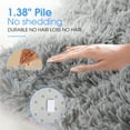 thumbnail image 7 of Qunler Large Area Rugs, 8ft x 10ft Non Slip Low-Profile Shag Rug for Layered Decor, Easy Store Modern Minimalist Area Rug for Living Room Bedroom, Gray, 7 of 7