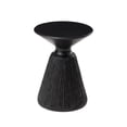 thumbnail image 6 of FOROUTIA 21" Black Magnesium Oxide Mushroom Side Table - Waterproof Accent Table for Patio, Living Room, Bedroom, Small Space End Table, Sturdy Outdoor Side Table, Lightweight Nightstand, 6 of 7