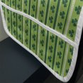 thumbnail image 3 of Green Microwave Oven Cover, Traditional Irish Pattern Clovers Happy St. Patrick's Day Theme, Water Resistant Organizer with Pockets for Kitchen, 36" x 12", Lime Green Dark Green, by Ambesonne, 3 of 4
