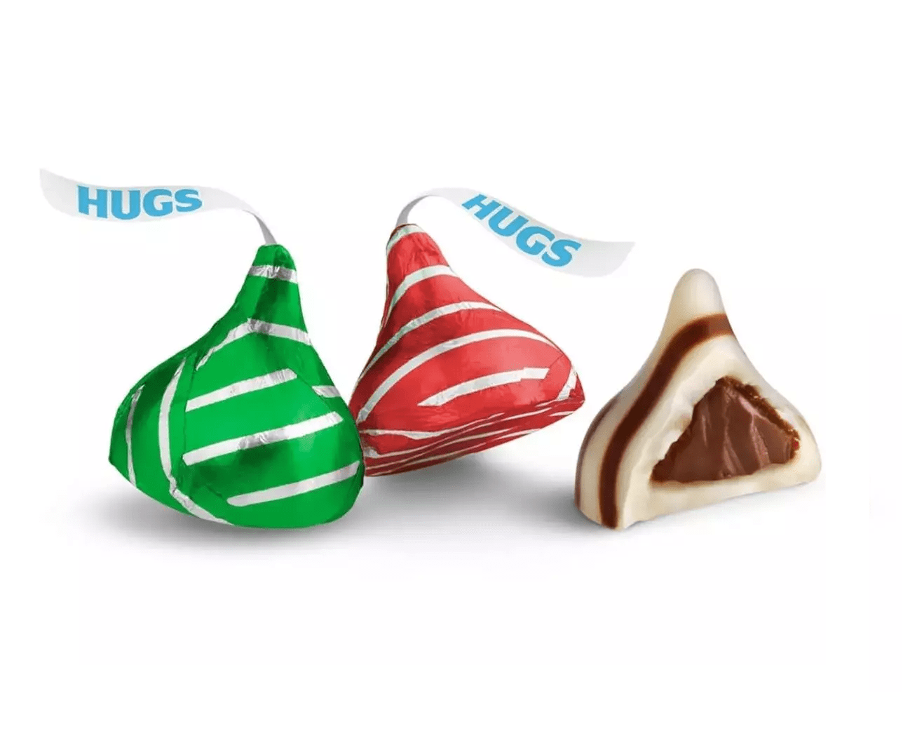 Hershey's Kisses Hugs, Milk Chocolate Hug White Crème Holiday Candy (5 Pounds)