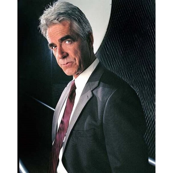 Sam Elliott cool pose looking sharp in grey suit and tie 4x6 inch photo