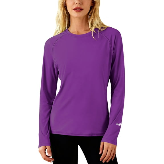 BASSDASH Women’s UPF 50 UV Sun Protection T-Shirt Long Sleeve Fishing Hiking Performance Shirts