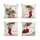 thumbnail image 1 of Injueey 4 unidades/juego de funda de almohada para fiesta de Navidad, funda decorativa para almohada, cojín bonito, adorno para sofá cama para oficina Kits de decoración para fiestas Injueey HA069226-00B, 1 of 6