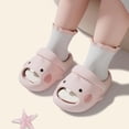 thumbnail image 4 of Djtdsds Kids Shark Slide Sandals Soft Non- Shoes Color:Pink,Size:18-24 Months, 4 of 5