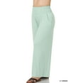 thumbnail image 3 of Zenana Women & Plus Smocked Wide Waistband Flared Bottom Casual Lounge Gaucho Pants, 3 of 4