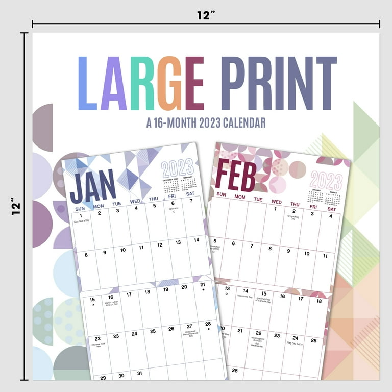 Trends International 2023 Large Print Wall Calendar & Magnetic Frame -  Walmart.com