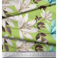 thumbnail image 2 of Soimoi polyester Crepe Fabric Leaves & Wild Flower Decor Fabric Printed Yard 42 Inch Wide, 2 of 3