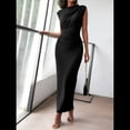 thumbnail image 2 of Vestido Ajustado Fruncido para Mujer, Color Negro, Talla S, 2 of 7