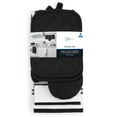 thumbnail image 3 of Mainstays 8-Piece Cotton Kitchen Towel, Dishcloth, Oven Mitt, and Pot Holder Set, Black, 3 of 6