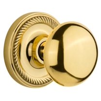 Nostalgic Warehouse Ropnyk_Prv_234_Nk New York Solid Brass Privacy Door Knob Set - Brass