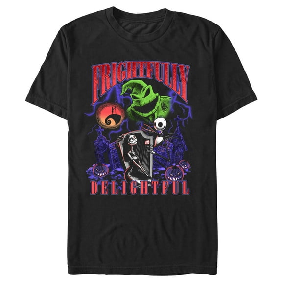 Men's The Nightmare Before Christmas Frightfully Delightful  Graphic T-Shirt
