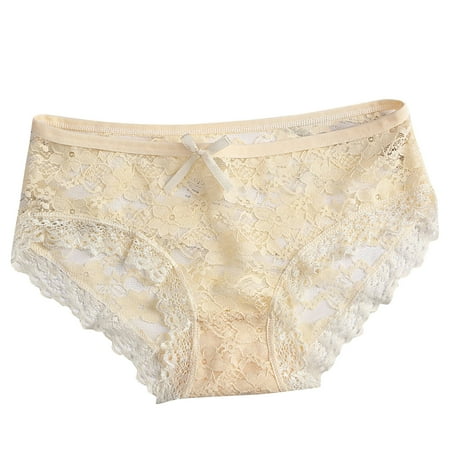 

Knosfe Women s Breathable Soft Bikini Briefs Underwear Stretch Low Waisted Floral Lace Panties