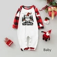 thumbnail image 2 of Odeerbi Christmas Pajamas for Family Holiday Long Sleeve Family Christmas Pajamas Matching Sets Infant Christmas Plaid Printed Blouse Tops + Pants Sleepwear Family Matching PJs Set Red, 2 of 6