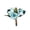 Blue, variant on Real Touch Southern Magnolia Flowers Artificial Realistic Magnolia Grandiflora Flowers with Stems Silk Floral Arrangements for Wedding Party Home Office Vase Filler Decor