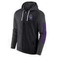 thumbnail image 2 of Men's Fanatics Black Colorado Rockies Offensive Line Up Lightweight Full-Zip Hoodie, 2 of 3