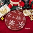 thumbnail image 2 of Christmas Paper Plates 24pcs, Red Disposable Party Plates 9", Food-Grade Tableware for Xmas Dinner, Holiday Gatherings & Party Decorations, 2 of 5