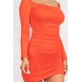 thumbnail image 5 of Ruched Long Sleeve Off-Shoulder Dress, 5 of 11