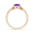 thumbnail image 2 of ANGARA Natural Prong-Set Solitaire 1.6 ct Amethyst Split Shank Ring in 14K Rose Gold for Women (Size-9x7mm) | February Birthstone, Anniversary, Jewelry Gift for Women | Natural Amethyst Ring, 2 of 9