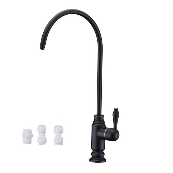 Kmeino Oil Rubbed Bronze Water Drinking Faucet, 100% Lead-Free, Universal Fit for RO Systems, Low Noise, Ceramic Disk Cartridge, Sink Mount