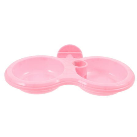 Soimiss Dog Kennel Water Bowl Rounded Edges Pink 1Pcs