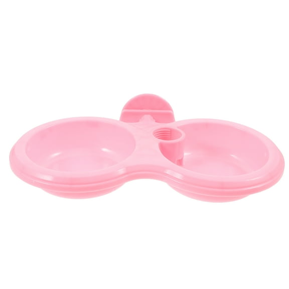 Soimiss Dog Kennel Water Bowl Rounded Edges Pink 1Pcs